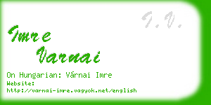 imre varnai business card